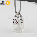 empty car perfume bottle with silver hollow out cap